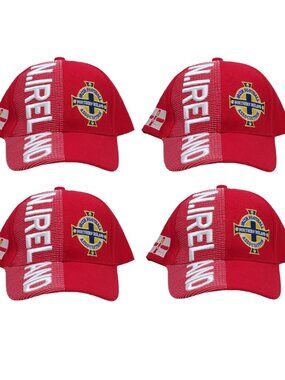 Lot of 4 Northern Ireland Soccer Hats Caps Football NWT